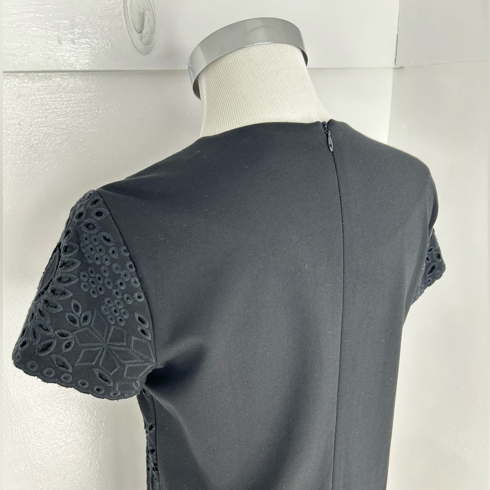 J. Mclaughlin Eyelet Black Dress Size Small Embroidered New Bainbridge Jewel - Picture 7 of 13